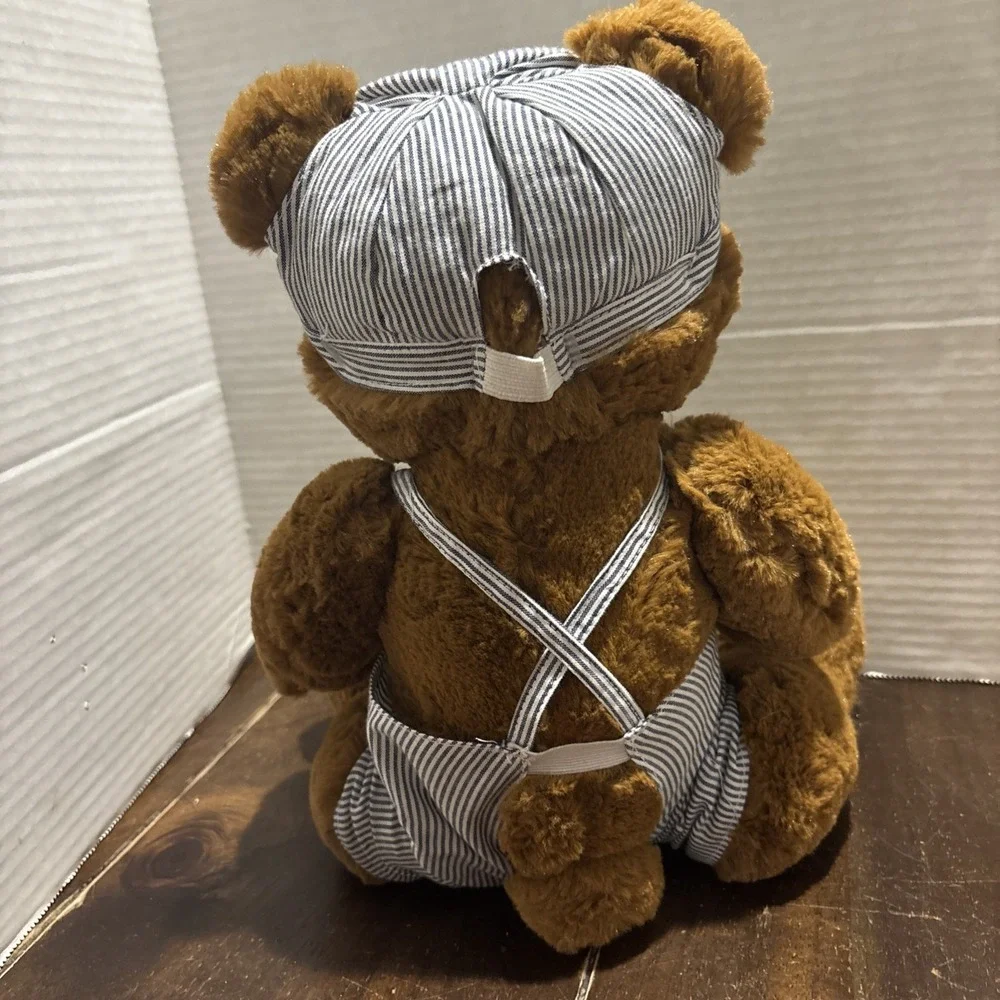 Republic Locomotives Teddy Bear‎ Plush Vintage Steven Smith Overalls Super Soft